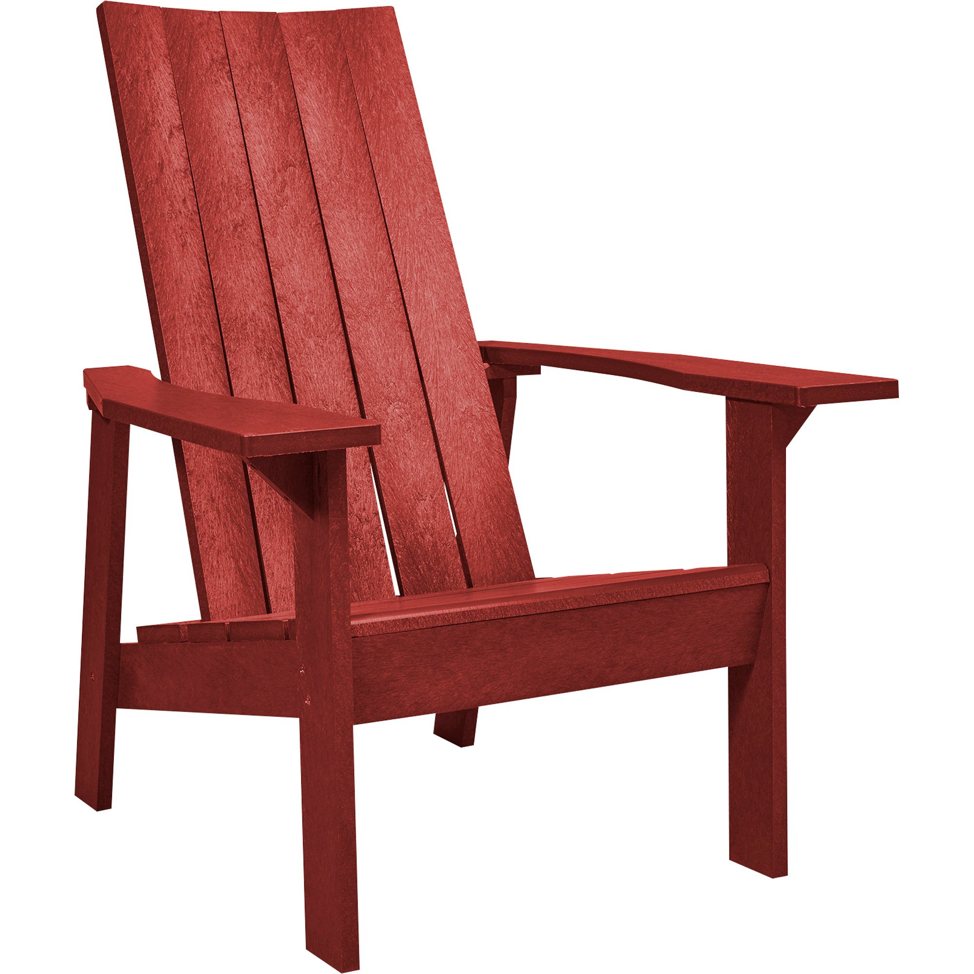 All Weather Capterra Casual Flat Back Adirondack Chair Made of 100% Recycled Plastic Bottle Caps  — Red Rock, Model# CRX10-31
